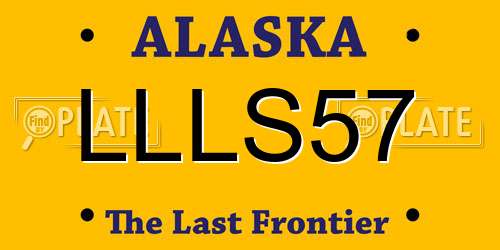 LLLS57 Alaska License Plate