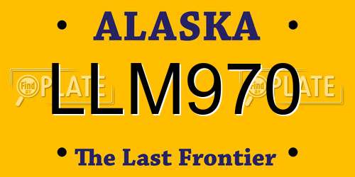 LLM970 Alaska License Plate