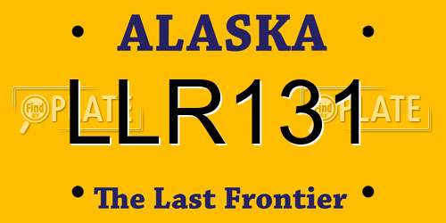 LLR131 Alaska License Plate