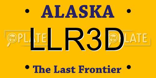 LLR3D Alaska License Plate