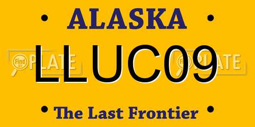 LLUC09 Alaska License Plate
