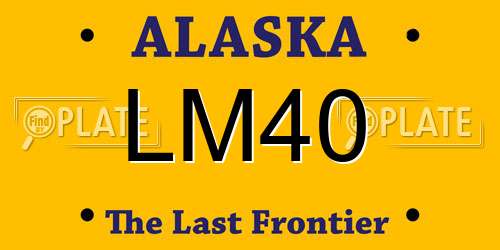 LM40 Alaska License Plate