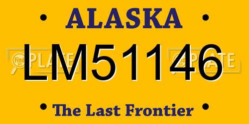 LM51146 Alaska License Plate