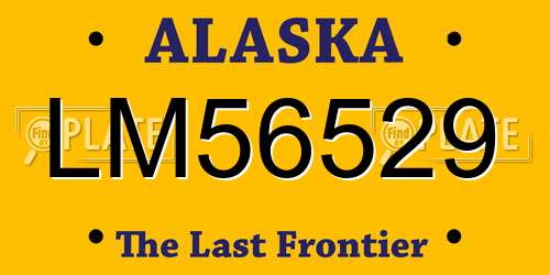 LM56529 Alaska License Plate