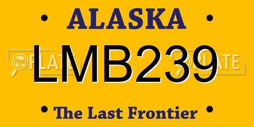 LMB239 Alaska License Plate