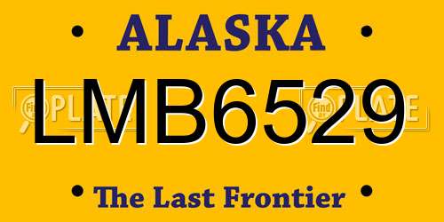 LMB6529 Alaska License Plate