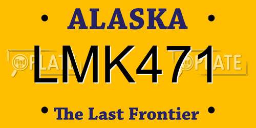 LMK471 Alaska License Plate