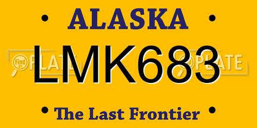 LMK683 Alaska License Plate