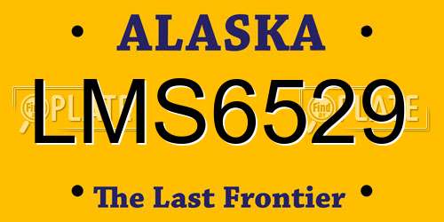 LMS6529 Alaska License Plate
