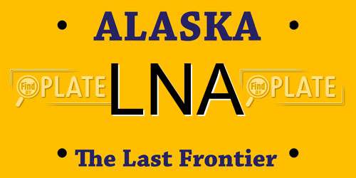 LNA Alaska License Plate
