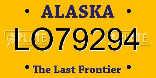 LO79294 Alaska License Plate