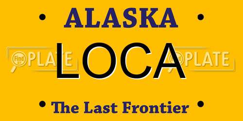 LOCA Alaska License Plate