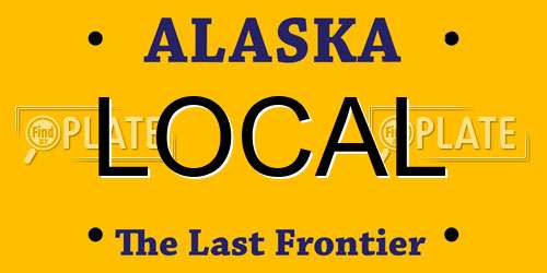 LOCAL Alaska License Plate