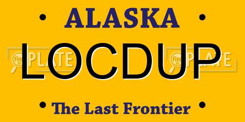 LOCDUP Alaska License Plate
