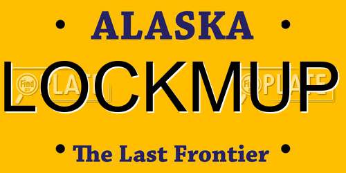 LOCKMUP Alaska License Plate