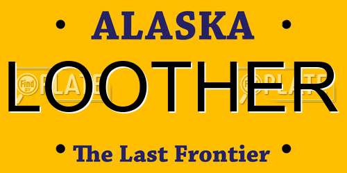 LOOTHER Alaska License Plate
