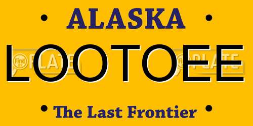 LOOTOEE Alaska License Plate