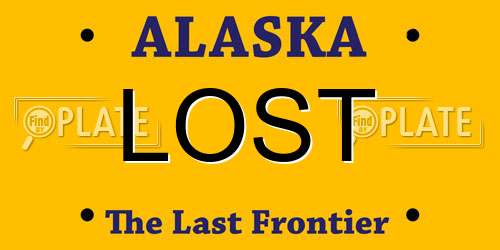 LOST Alaska License Plate