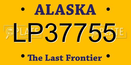 LP37755 Alaska License Plate