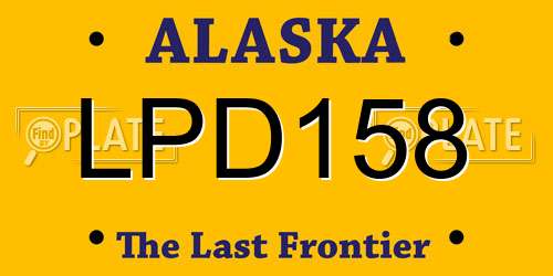 LPD158 Alaska License Plate