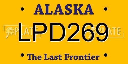 LPD269 Alaska License Plate