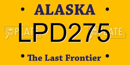 LPD275 Alaska License Plate