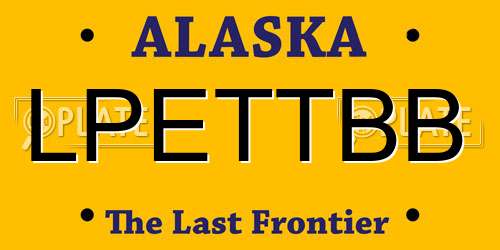 LPETTBB Alaska License Plate