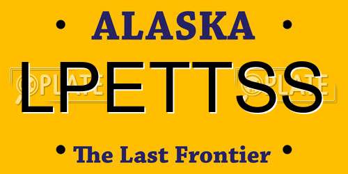 LPETTSS Alaska License Plate