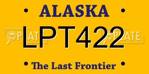 LPT422 Alaska License Plate