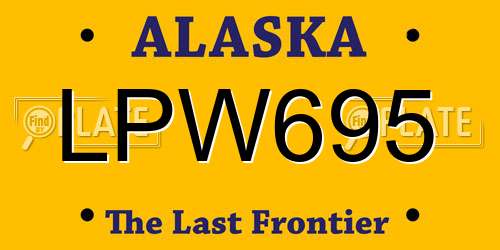 LPW695 Alaska License Plate
