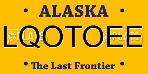 LQOTOEE Alaska License Plate