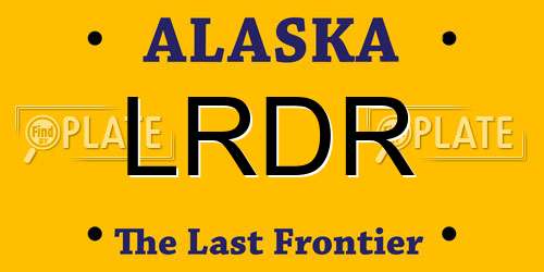 LRDR Alaska License Plate