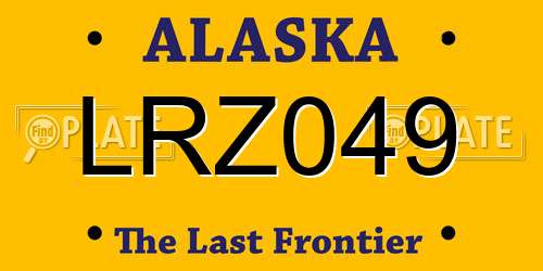 LRZ049 Alaska License Plate