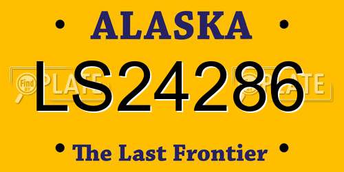 LS24286 Alaska License Plate
