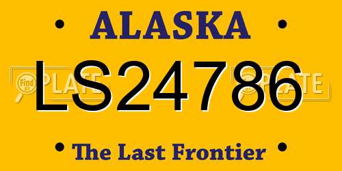LS24786 Alaska License Plate