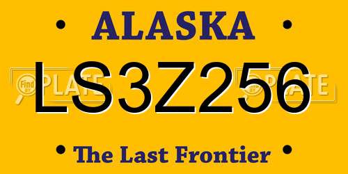 LS3Z256 Alaska License Plate