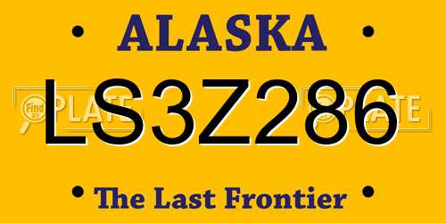 LS3Z286 Alaska License Plate