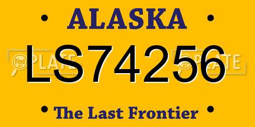 LS74256 Alaska License Plate
