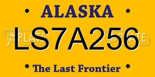 LS7A256 Alaska License Plate