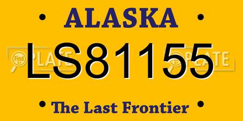 LS81155 Alaska License Plate