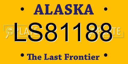 LS81188 Alaska License Plate