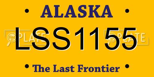LSS1155 Alaska License Plate
