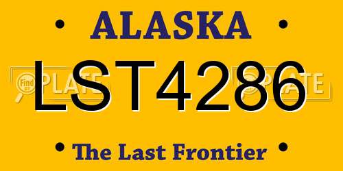LST4286 Alaska License Plate
