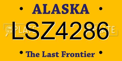 LSZ4286 Alaska License Plate