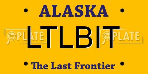 LTLBIT Alaska License Plate