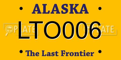 LTO006 Alaska License Plate