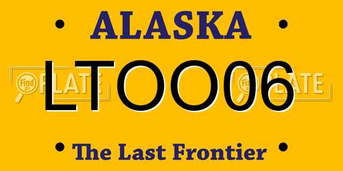 LTOO06 Alaska License Plate