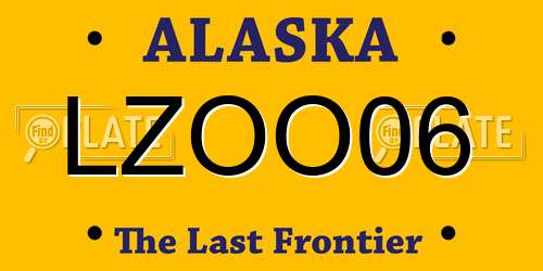 LZOO06 Alaska License Plate