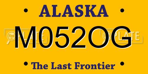 M052OG Alaska License Plate