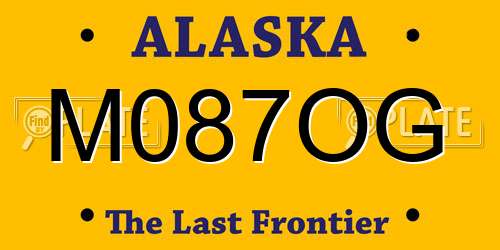 M087OG Alaska License Plate